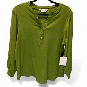 🌟NWT LC Lauren Conrad Essentials Long Sleeve Henley Top - XXL